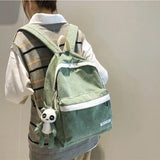 Large-capacity Corduroy Student Backpack Harajuku All-match