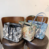 Large-capacity shoulder bag wild big bag student class oil painting tote bag