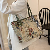 Large-capacity shoulder bag wild big bag student class oil painting tote bag