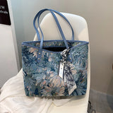Large-capacity shoulder bag wild big bag student class oil painting tote bag