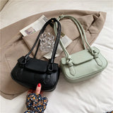 Retro Lock Stitching Texture One-Shoulder Bag