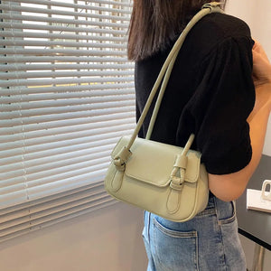 Retro Lock Stitching Texture One-Shoulder Bag