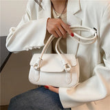 Retro Lock Stitching Texture One-Shoulder Bag