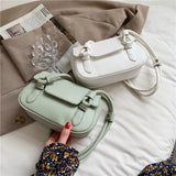 Retro Lock Stitching Texture One-Shoulder Bag