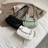 Retro Lock Stitching Texture One-Shoulder Bag