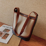 Large-Capacity Retro Messenger Bag Soft-Faced Shoulder Bag for Students