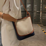 Large-Capacity Retro Messenger Bag Soft-Faced Shoulder Bag for Students
