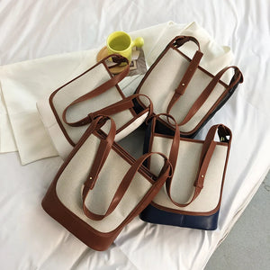 Large-Capacity Retro Messenger Bag Soft-Faced Shoulder Bag for Students