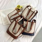Large-Capacity Retro Messenger Bag Soft-Faced Shoulder Bag for Students