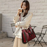 Waterproof Leather Bag Woman Travel Shoulder Handbag