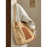 Large Capacity Woven Handbag Underarm Tote Bag Female Niche Shoulder Bag