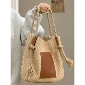 Large Capacity Woven Handbag Underarm Tote Bag Female Niche Shoulder Bag