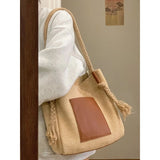 Large Capacity Woven Handbag Underarm Tote Bag Female Niche Shoulder Bag