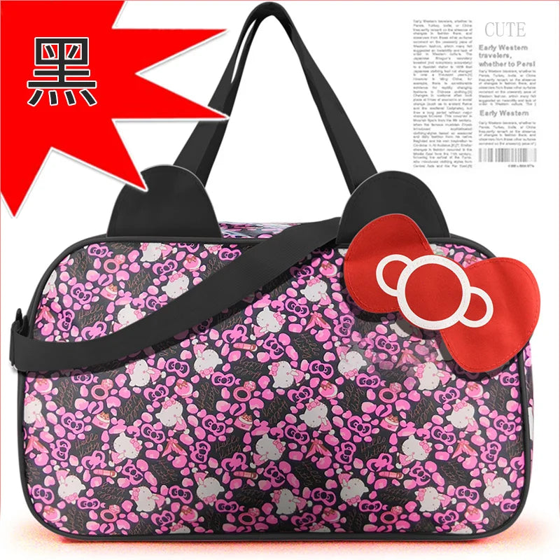 Cartoon Travel Bag Large Waterproof Handbag Canvas Female Bag