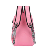 Large School Backpack with USB & Lock for Teen Girls