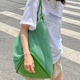 Green Tote Bag Shoulder Handbag for Women
