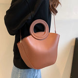 Bucket Shoulder Bags for Women Crossbody Solid Casual Female Handbags