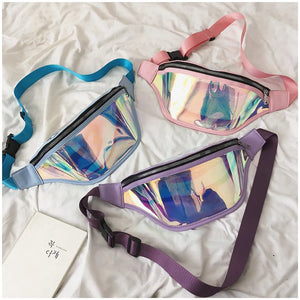 Women's Laser Belt Bags Holographic Waist Pack