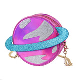 Planet Shape Chain Crossbody Bag for Young Girls