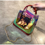 Candy Letter Wild Mini Shoulder Messenger Bag PVC Jelly Small Tote Bag