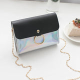 Laser Crossbody Bag Chain Mini Shoulder Evening Clutch Circle Messenger