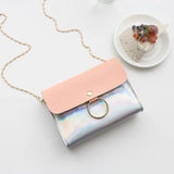Laser Crossbody Bag Chain Mini Shoulder Evening Clutch Circle Messenger