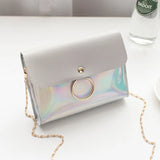 Laser Crossbody Bag Chain Mini Shoulder Evening Clutch Circle Messenger
