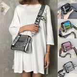 Letter PU Leather Crossbody Bag for Women