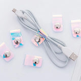 Laser PVC Portable USB Cable Earphone Holder
