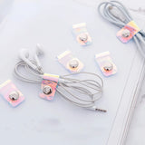 Laser PVC Portable USB Cable Earphone Holder