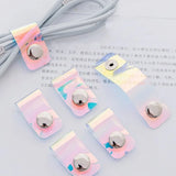 Laser PVC Portable USB Cable Earphone Holder