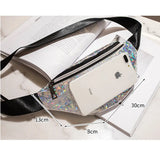 Laser Sequins Glitter Waist Fanny Punk Pack Belt Bum Bag Pouch