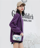 Laser Small Phone Crossbody Bag PU Leather Shoulder Messenger Handbag