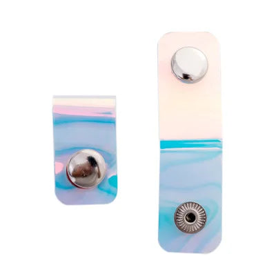 Laser Transparent Data Line Button Key Wallet Holders Portable Cable Winder