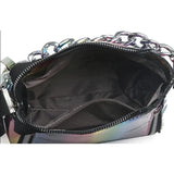 Laser Women Letter Shoulder Bag PU Messenger Crossbody Bucket