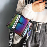 Laser Women Letter Shoulder Bag PU Messenger Bags