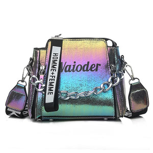 Laser Women Letter Shoulder Bag PU Messenger Bags