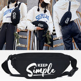 Canvas Waist Bag Women Men Sport Chest Bag Travel Shoulder Bag