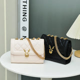 Embroidered Diamond Square Shoulder Bag for Women