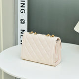 Leather Handbags Embroidered Diamond Square Shoulder Bag For Women