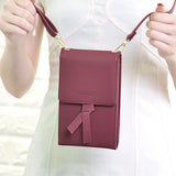 Women Messenger Bags Leather Coin Purse Shoulder Wallet