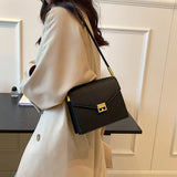 Western Style Crossbody Bag with Locking Buckle