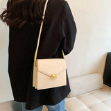 Western Style Crossbody Bag with Locking Buckle