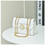 Leather Women Handbags Chains Crossbody Shoulder Bag