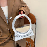 Women Handbags High Chains Shoulder Bags All-match PU Leather Messenger Bag