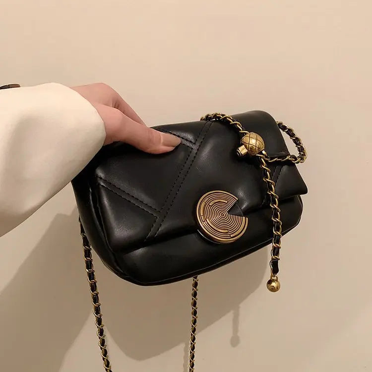 Lattice Bag Chain Women's Bag Autumn Small Square Bag Joker Shoulder Messenger B