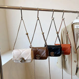 Lattice Bag Chain Women's Bag Autumn Small Square Bag Joker Shoulder Messenger B