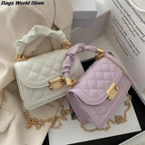 Lattice Bag Sling Chains Shoulder Messenger Totes Bag