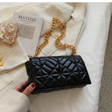 Lattice Flap Crossbody Bag PU Leather Women's Handbag
