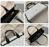 Lattice Large Tote High PU Leather Women Handbag